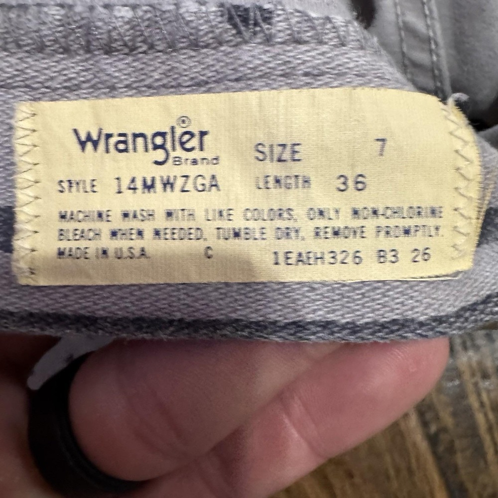 RARE Vtg 80s Wrangler Aztec Geometric Print Jeans Made in USA Womens Size 7 x 36 - Picture 6 of 6